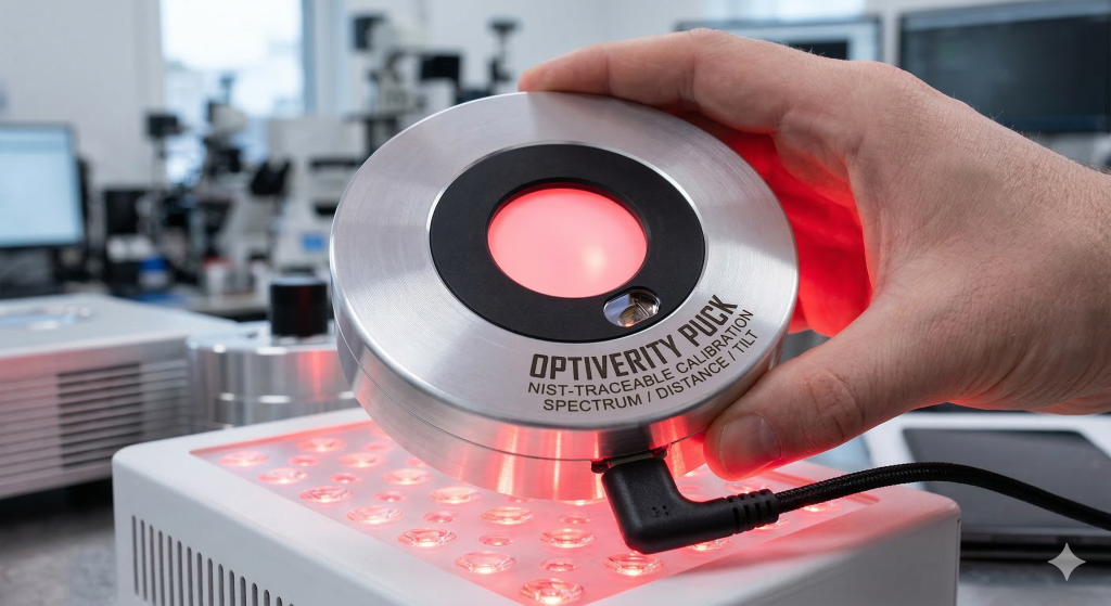 OptiVerity Puck spectral irradiance meter prototype render